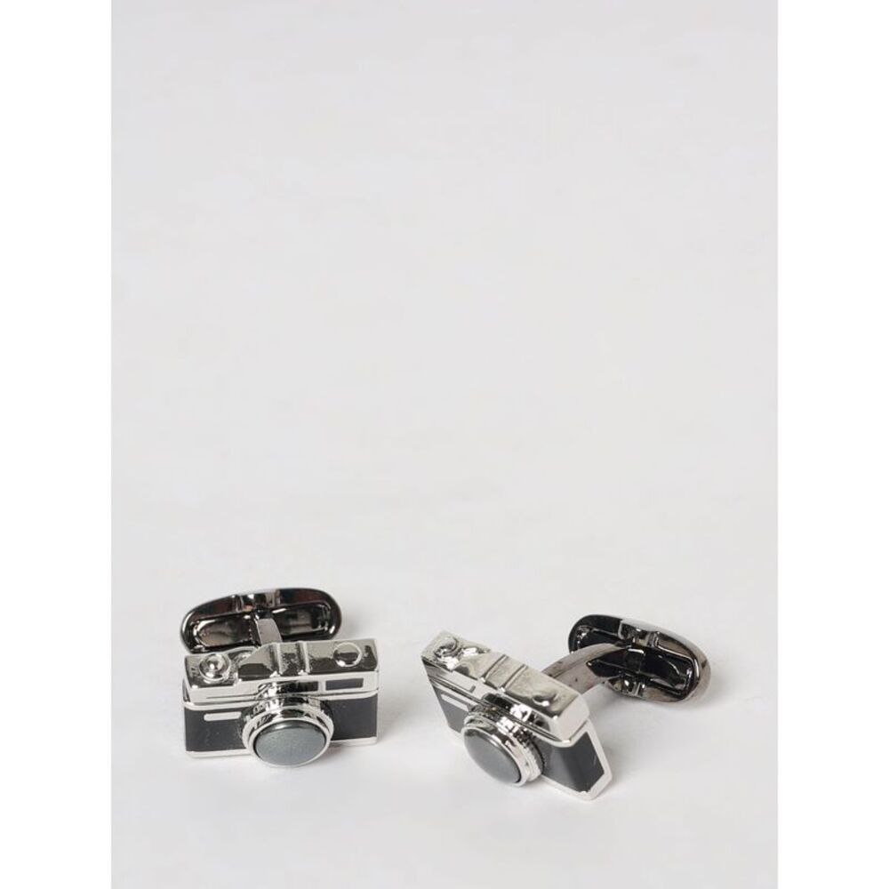 Paul Smith Men Bicolor Enameled Metal Cufflinks Paul Smith With Engraved Logo